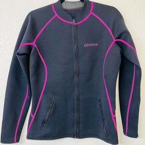 Goldfin Neoprene Wetsuit Jacket XL Black Pink Surf Snorkel Paddleboard